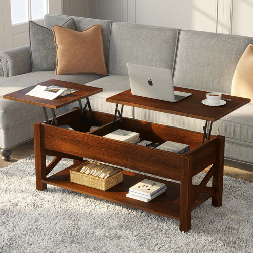 Gracie Oaks Siante Way Lift Top Coffee Table With Hidden Compartment